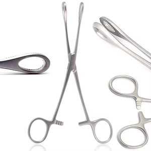 SHAHZIK INTERNATIONAL Pinces chirurgicales professionnelles en acier inoxydable pour éponges et pansements, droites et courbées, certifiées CE - Product Image 3