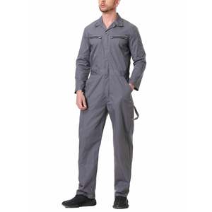 Combinaison unisexe à manches longues avec logo personnalisé OEM, fermeture éclair et multiples poches, uniforme de mécanicien - Product Image 2