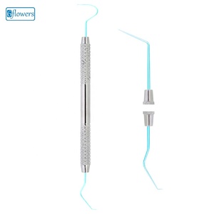 Sonde dentaire manuelle en acier inoxydable à double extrémité, outil de nettoyage des dents, instrument de classe I - Product Image 1