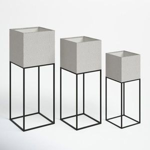 Gold Plated Metal Planters Set Modern <b>Wire</b> Frame <b>Flower</b> Pots Indoor Decorative Plant Containers Glam Style - Product Image 2