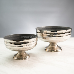 คอลเลกชัน Diva ที่ทันสมัยชามแท่นทองเหลืองค้อนสั้นตะกร้าผลไม้เคลือบทันสมัยอเนกประสงค์สำหรับตกแต่ง - Product Image 3