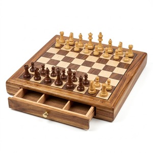 Juego de Mesa Clásico de Madera Hecho a Mano Personalizado al por Mayor con Cajón Magnético Modelo WW0016 - Fabricante OEM de Fábrica - Product Image 1