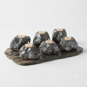Crystal Stone Hematite <b>Carved</b> Handmade Natural Stone <b>Candle</b> Holder Gemstone Agate Healing Wholesaler - Product Image 6