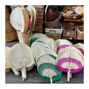 Abanicos de Hoja de Palma Tejidos a Mano para Recuerdos de Boda, Abanico Natural para Invitados, Ceremonia al Aire Libre, Estilo Boho Rústico Vietnamita, Venta al Por Mayor 99GD - Product Image 6