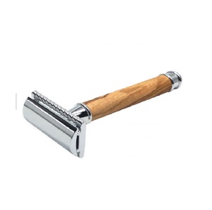 Rasoir de sécurité Maclura pour homme, lame double en acier inoxydable suédois, manche en bois, boîte de voyage pour usage hôtelier - Product Image 3