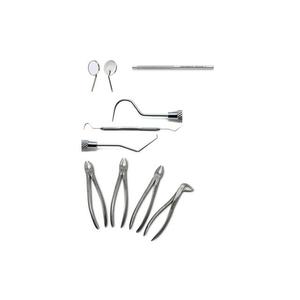 MEDZORA SURGICAL Kit chirurgical dentaire manuel réutilisable de 9 pièces de qualité allemande, ensemble d'instruments certifiés CE Classe I pour l'hygiène buccale - Product Image 1