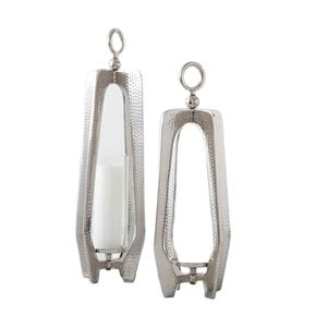 Modern Design Hammered <b>Silver</b> Metal <b>Lanterns</b> Polished Stainless Steel Tabletop Candle Holders Wholesale Indoor Home Decoration - Product Image 1