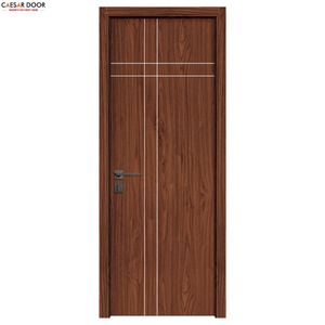 Puertas Interiores de Madera para Oficina en Casa con Panel de Marco, Modernas, de Compuesto de Madera y Plástico (WPC), para Entrada de Hotel - Product Image 1