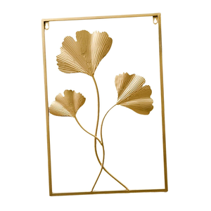 Luxury Gold Metal Ginkgo <b>Leaf</b> <b>Wall</b> Art <b>Decorative</b> Hanging Sculpture for Living Room Bedroom Home Interior <b>Decoration</b> - Product Image 3