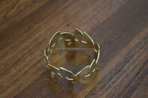 Rond de serviette au design unique en acier inoxydable avec argenterie finie, parfait pour les accessoires de mariage, d'hôtel et de restaurant - Product Image 4