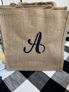 Eco Friendly Striped Jute Tote <b>Bags</b> <b>Large</b> Size Reusable Shopping Custom Logo Advertising Top Grade Jute Zipper Closure - Product Image 5