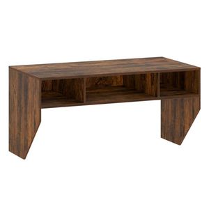 Scrivania Sospesa Moderna Rustica Marrone con 3 Cubi di Archiviazione per Ufficio Domestico - Product Image 3