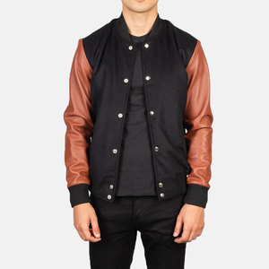Blousons universitaires pour enfants avec manches, blousons Letterman vierges en gros, blousons de baseball pour garçons 2022, 47 % de réduction - Product Image 4