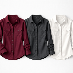 Bulk Custom Made <b>Flannel</b> <b>Shirts</b> for <b>Women</b> Direct from Factory - Wholesale OEM Supplier - Product Image 5