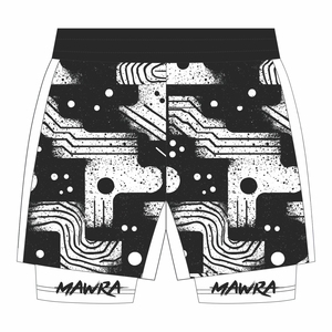 Men's MMA Training Shorts 2-in-1 With Compression Layer Quick Dry Printed Polyester Fight Shorts For Adults Regular Fit - Product Image 6