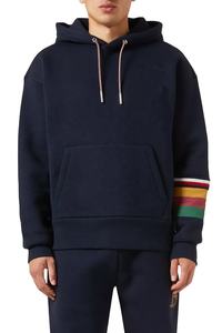 Sweat à capuche oversize personnalisable en coton épais 300g pour homme, style streetwear de luxe, coupe courte, en molleton à carreaux pour l'hiver - Product Image 3