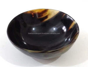 Bol rond en corne de boeuf de vache de buffle de haute qualité bol de fruits en agate naturelle décor à la maison technique polie toutes les tailles disponibles par FWE - Product Image 4