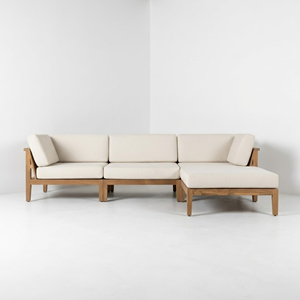 Reclaimed Teak <b>Wood</b> Sectional <b>Sofa</b> Modular Lounge Seating Solid Timber <b>Frame</b> for Hotel Resort Villa Commercial Furniture Supply - Product Image 1