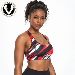 Premium High Support Racerback Sports <b>Bra</b> Breathable Fabric Front Logo-Flexible Movement Reliable Support <b>for</b> Women's Fitness - Product Image 2