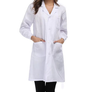 Batas de Laboratorio Unisex para Doctor, Uso Hospitalario, Tela de Lona de Spandex/Poliéster, Manga Corta/Larga, Venta al Por Mayor - Product Image 4