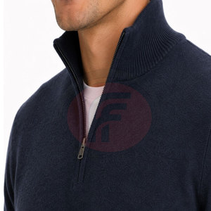 Everyday Fashion Top Men <b>Quarter</b> <b>Zip</b> <b>Sweater</b> Long Sleeve Soft Knit Winter Casual Warm Eco-Friendly Breathable 100% Cotton - Product Image 5