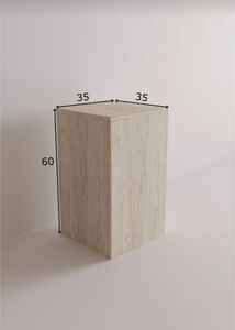 Base de Travertino para Plantas, Soporte Moderno para Exhibición, Columna Escultural, Decoración Minimalista para el Hogar, Objeto Artístico Elegante - Product Image 4