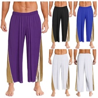Pantalon large métallisé pour homme, pour la danse liturgique, la louange, la danse lyrique, costume de danse, tenue de danse de salon