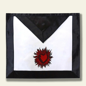 Juego de delantales de oficial del Rito de York, delantales masónicos de cuero hechos a mano, delantales masónicos clásicos de algodón blanco - Product Image 1