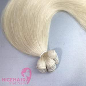 Extensions Super Double Trame de Machine de Style Droit Premium 100% Cuticule Vierge Alignée Bolonde Humaine Cambodgienne - Product Image 4