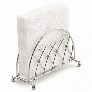 Porte-serviettes en métal cuivre antique au design cœur, support de boîte à mouchoirs sur pied, décoration de style vintage pour la maison et la table à manger - Product Image 6
