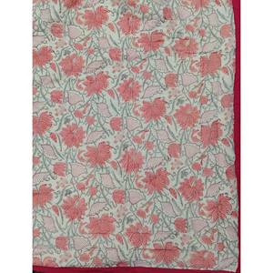 Couette double réversible en coton 100% imprimée à la main, style vintage, écologique, avec motif floral, pour la maison et l'hôtellerie - Product Image 2