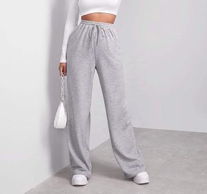 Men Solid Color Drawstring Baggy Style Casual Sweatpants Joggers Straight Leg Oversized Polyester/Cotton - Product Image 3