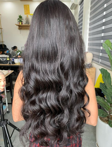 Extensions de cheveux humains vierges Remy de haute qualité 100% sans enchevêtrement sans hangar Vietnames Style ondulé - Product Image 2