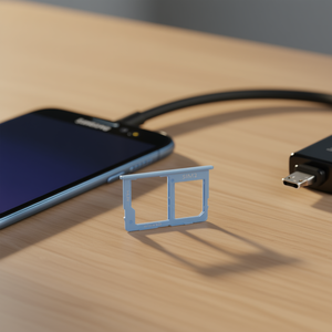 Tiroir pour carte SIM et carte SD Samsung Galaxy J4 Plus J6 Plus bleu clair - Product Image 3