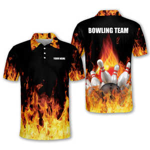 Chemises de bowling personnalisées avec logo imprimé, en toile respirante 100 % polyester, séchage rapide, impression par sublimation - Product Image 5