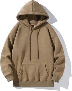 Sweat à capuche décontracté pour homme, coupe ample, en coton mélangé doux, tissu respirant et confortable, idéal pour un usage quotidien, style streetwear. - Product Image 2