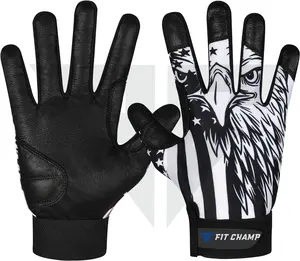 Custom Baseball Leather <b>Batting</b> <b>Gloves</b> Softball <b>Batting</b> <b>Gloves</b> for Youth and Adults - Product Image 1