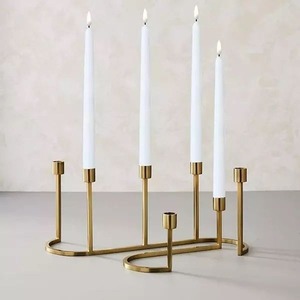 <b>Black</b> Iron <b>Candlestick</b> Holders Set of 3 Geometric Durable Taper Candle Holder Stand for Home Decor - Product Image 2