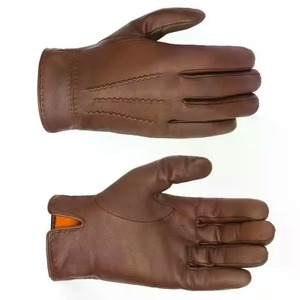 High Quality Men's Genuine Sheepskin Leather Full-Finger <b>Touch</b> <b>Screen</b> <b>Gloves</b> Autumn Winter Warm Casual Fashion <b>Gloves</b> for Unisex - Product Image 2
