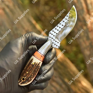 Cuchillo de supervivencia y caza industrial de acero con mango de cuerno de ciervo, hecho a mano, DIY, OEM, para forja de herraduras, para exteriores y camping, de UA Supplies - Product Image 4