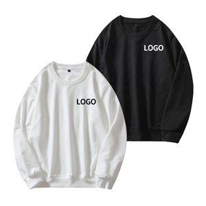 Sweat-shirt unisexe à col rond, couleur unie, manches longues, coupe classique, en coton tricoté, décontracté, pour l'automne, avec logo imprimé sur le devant - Product Image 1