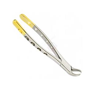 Pinzas de Extracción Dental Premium – Pinzas de Cuerno de Vaca Doradas, Pinzas de Acero Inoxidable para Molares Inferiores, Patrón Americano para Extracción de Dientes - Product Image 2