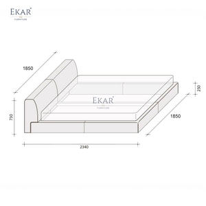 <span class=keywords><strong>Letto</strong></span> Moderno Minimalista <span class=keywords><strong>con</strong></span> Testiera Bassa, Elegante Struttura Imbottita per Camera da <span class=keywords><strong>Letto</strong></span>, Hotel o Appartamento - Product Image 5