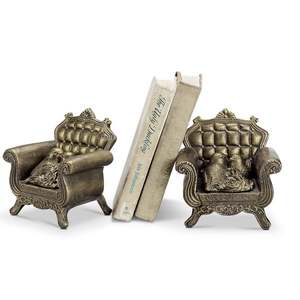 Porte-livres en forme d'ananas plaqué or, sculpture décorative en métal, accessoire de bureau élégant pour la maison, style glamour, 2 pièces - Product Image 3