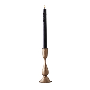 Ensemble de 3 porte-bougie en aluminium poli doré pour la décoration de Noël, style vintage pour la décoration de Pâques - Product Image 2