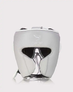 Protège-tête de boxe professionnel personnalisé de qualité supérieure, blanc, avec barre de protection des joues, respirant et réglable - Product Image 1