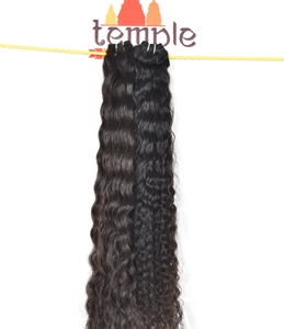 Extensiones de Cabello Humano Ondulado Profundo Sin Procesar, 100% Remy, Doble Trama a Máquina, de Cabello Indio con Cutícula Alineada, Económicas - Product Image 1