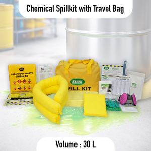 Kit de Derrames Químicos, Bolsa de Viaje de 30L, Kit Portátil de Respuesta a Derrames Químicos, Absorbente de Químicos Peligrosos para Emergencias Industriales - Product Image 2