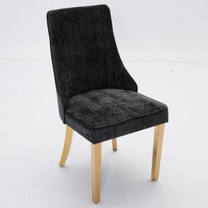 Sedie da Pranzo in Tessuto Rayon con Rivestimento in Ciniglia, Comode Sedie Imbottite per Cucina e Sala da Pranzo - Product Image 4