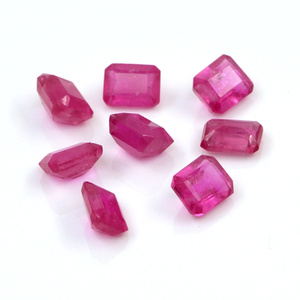 Rubis naturels de Bangkok, octogones calibrés 3x4mm, pierres précieuses de rubis naturelles facettées pour la fabrication de bijoux, prêtes à l'emploi - Product Image 3